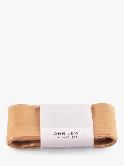 John Lewis Sheer Ribbon, L5m, Gold