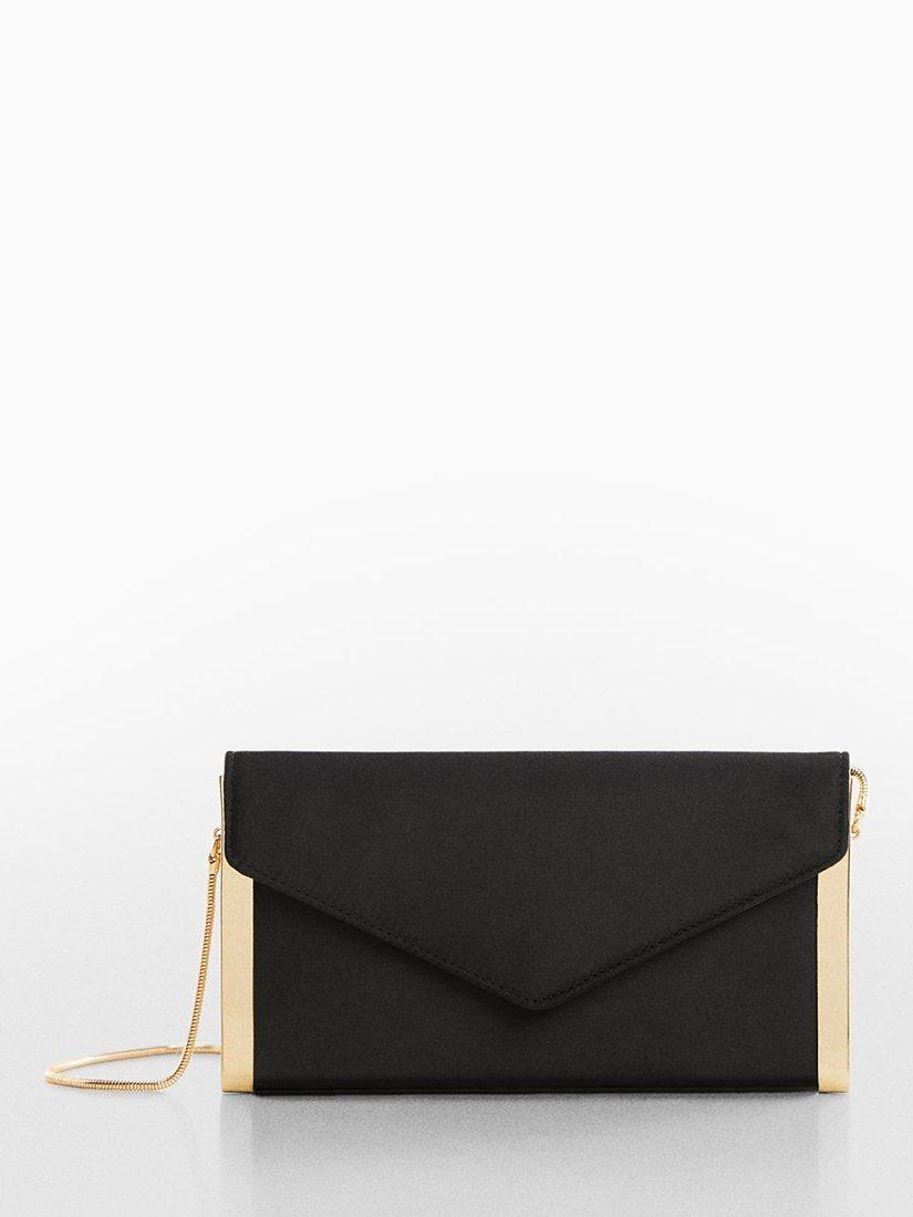 Mango Scarlet Small Flap Bag, Black