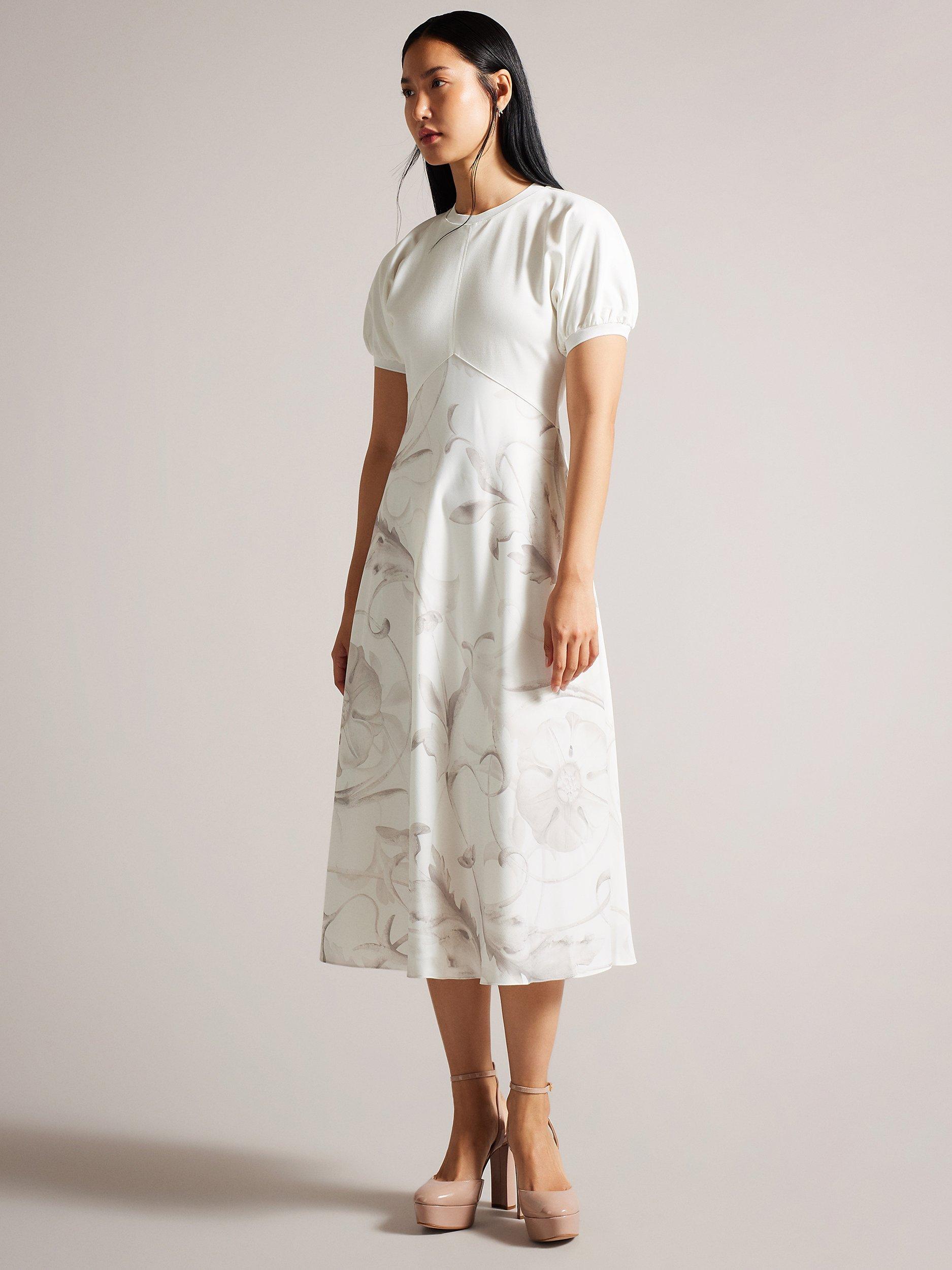 Ted Baker Magylee Ponte Bodice Dress, Ivory