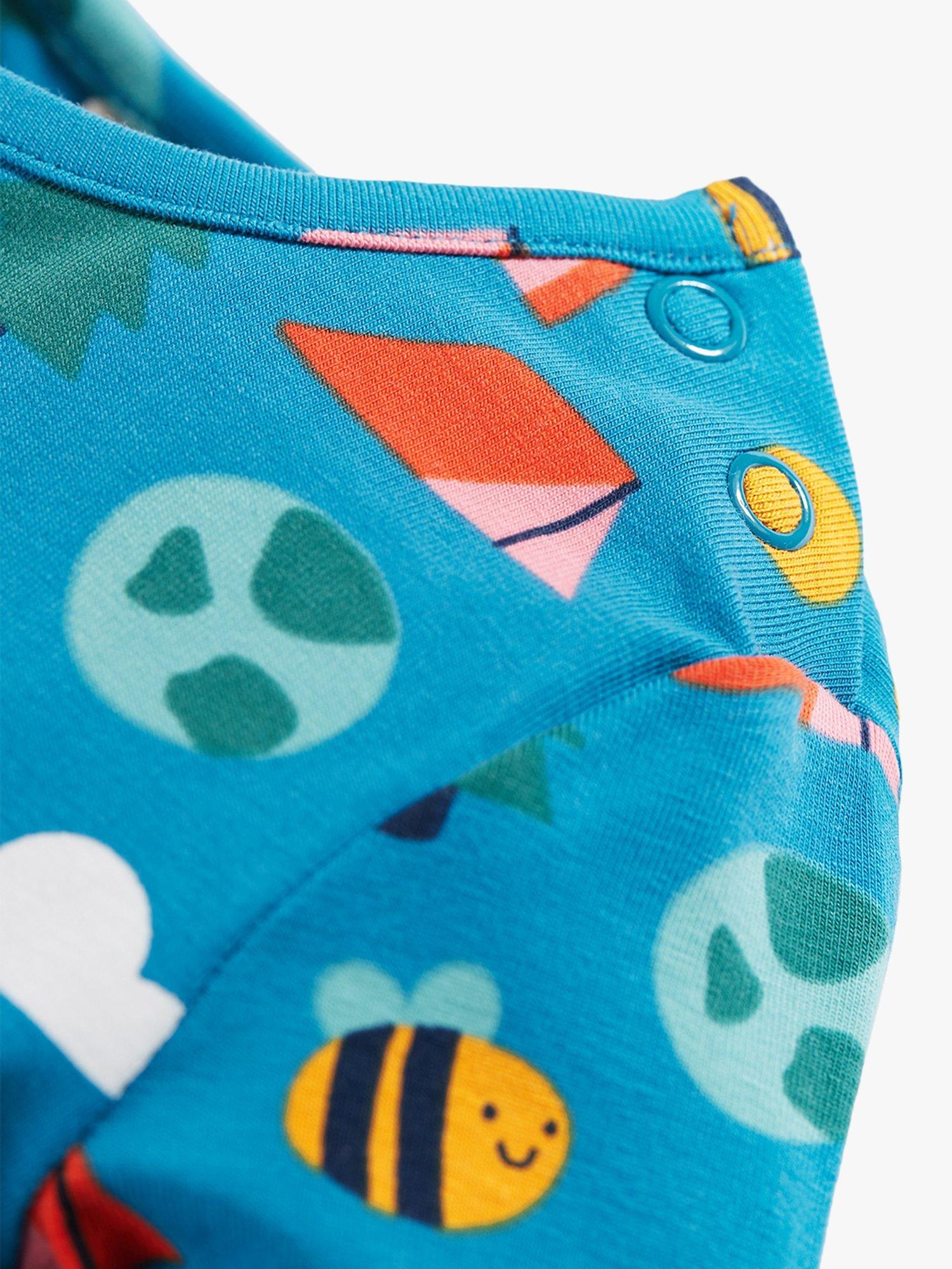 Product image 4 of 4, which shows Frugi Kids' Organic Cotton Blend Sofia All the Things I Love Skater Dress, Tor, 0-3 months