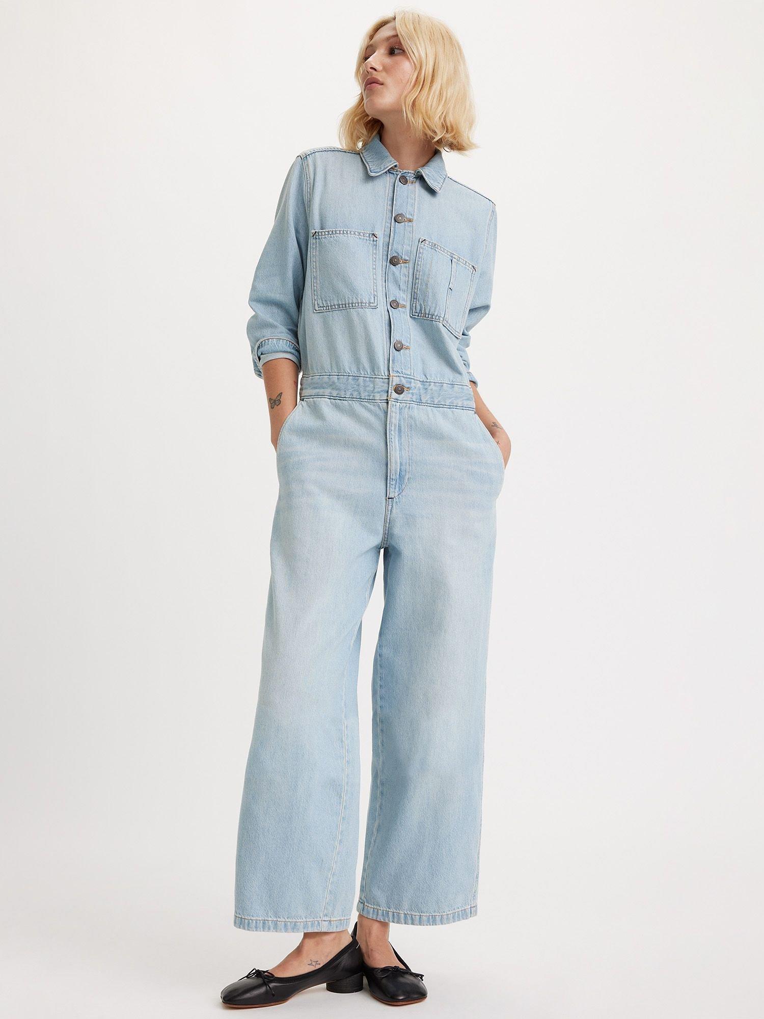 Levi's Iconic Denim Wide Leg Jumpsuit, Celebrate Moment