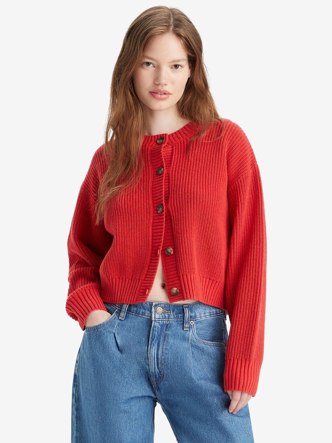 Levi's Cat Cardigan, Script Red