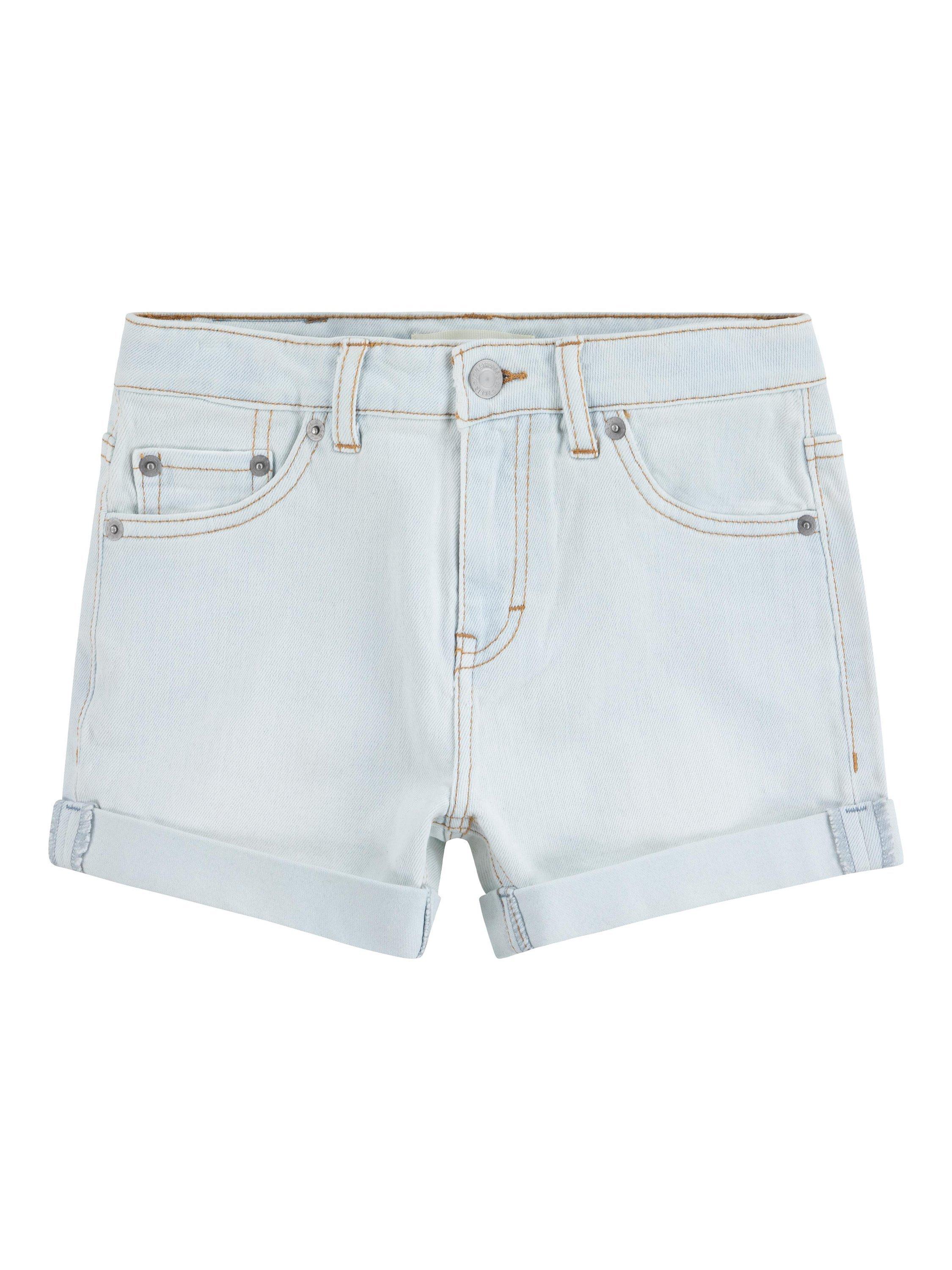 Levi's Kids' Girlfriend Denim Shorts, Blue Denim
