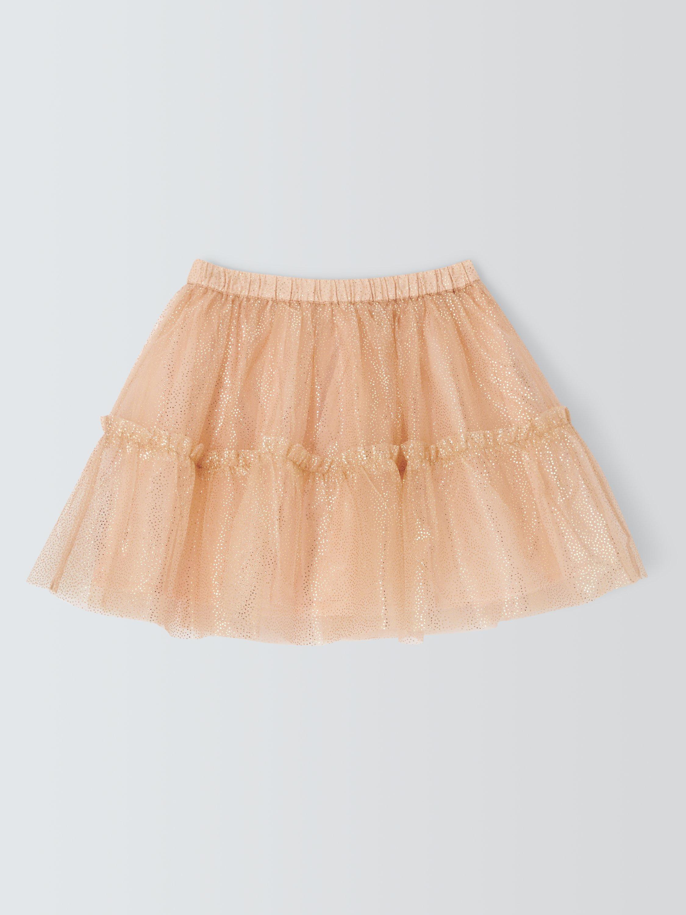Product image 6 of 8, which shows John Lewis Kids' Tulle Spot Skirt, Peach, 9 years