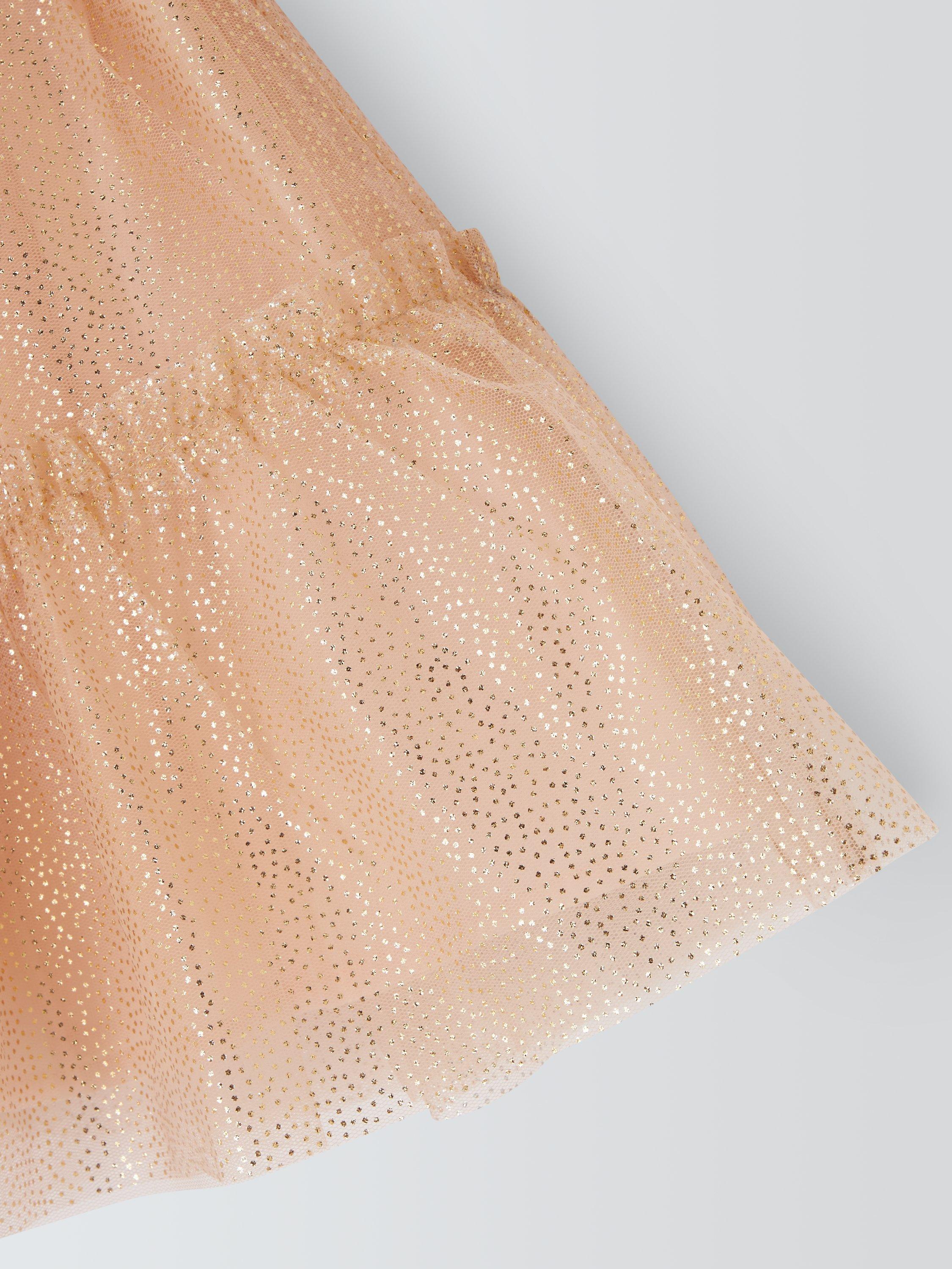 Product image 7 of 8, which shows John Lewis Kids' Tulle Spot Skirt, Peach, 9 years