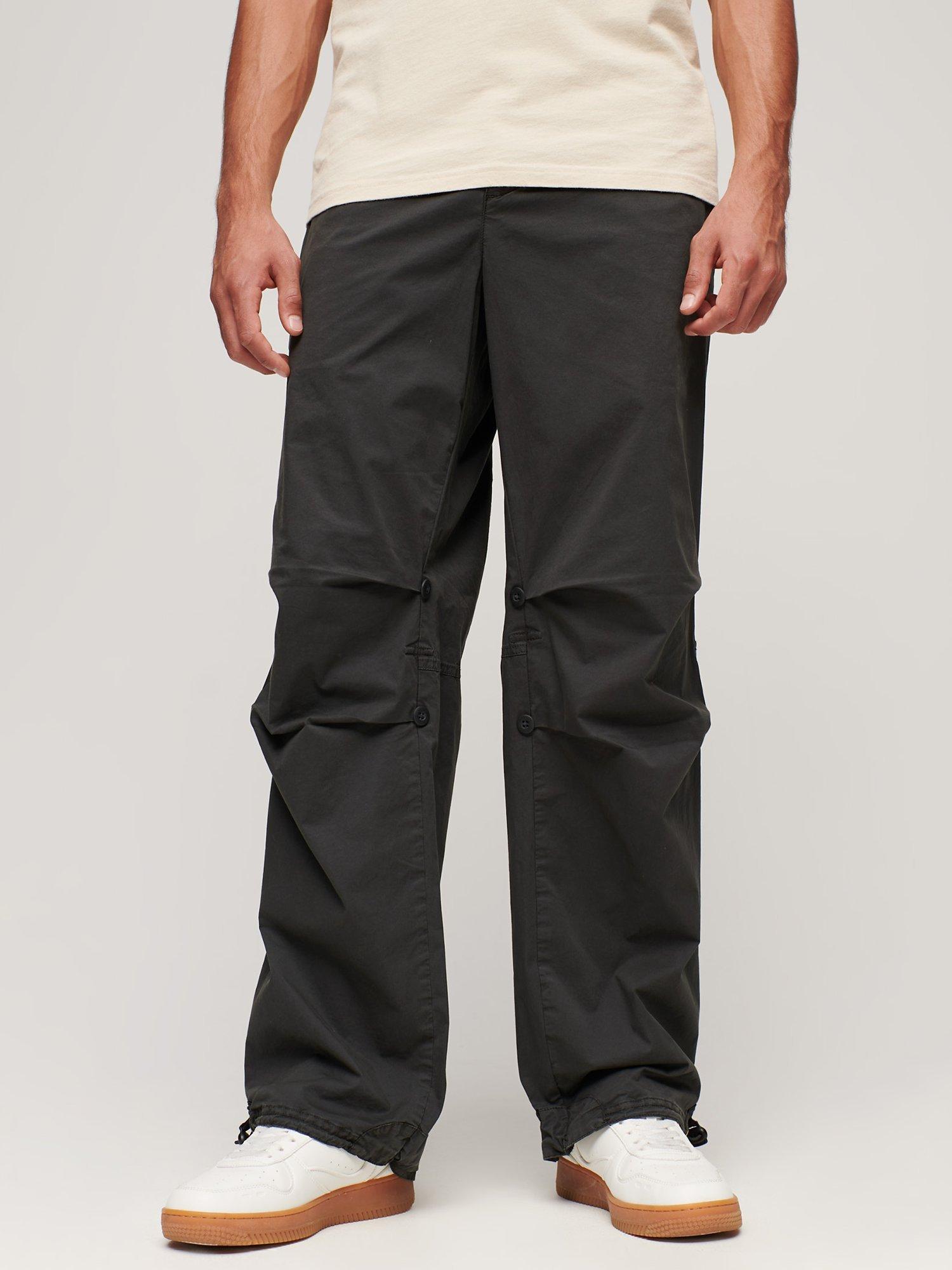 Superdry X Ringspun Utility Road Trousers, Washed Black