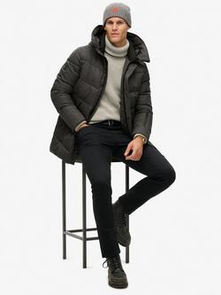 Superdry City Chevron Padded Jacket, Grey - view 2, Grey