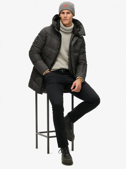 Superdry City Chevron Padded Jacket, Grey - view 2, Grey