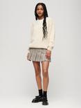 Superdry Oversized Cable Knit Jumper, Oatmeal Beige