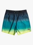 Billabong Kids' Fade Swim Shorts, Green/Multi