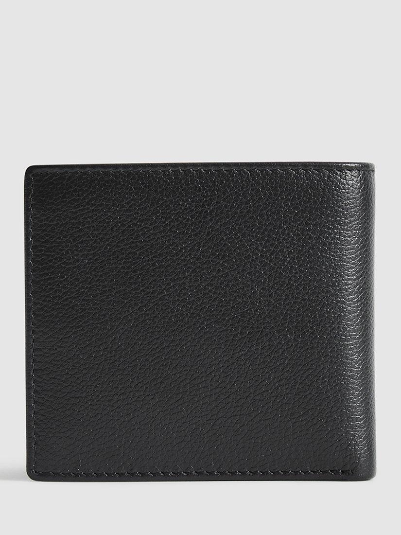 Product image 3 of 4, which shows Reiss Cabot Leather Wallet, Black