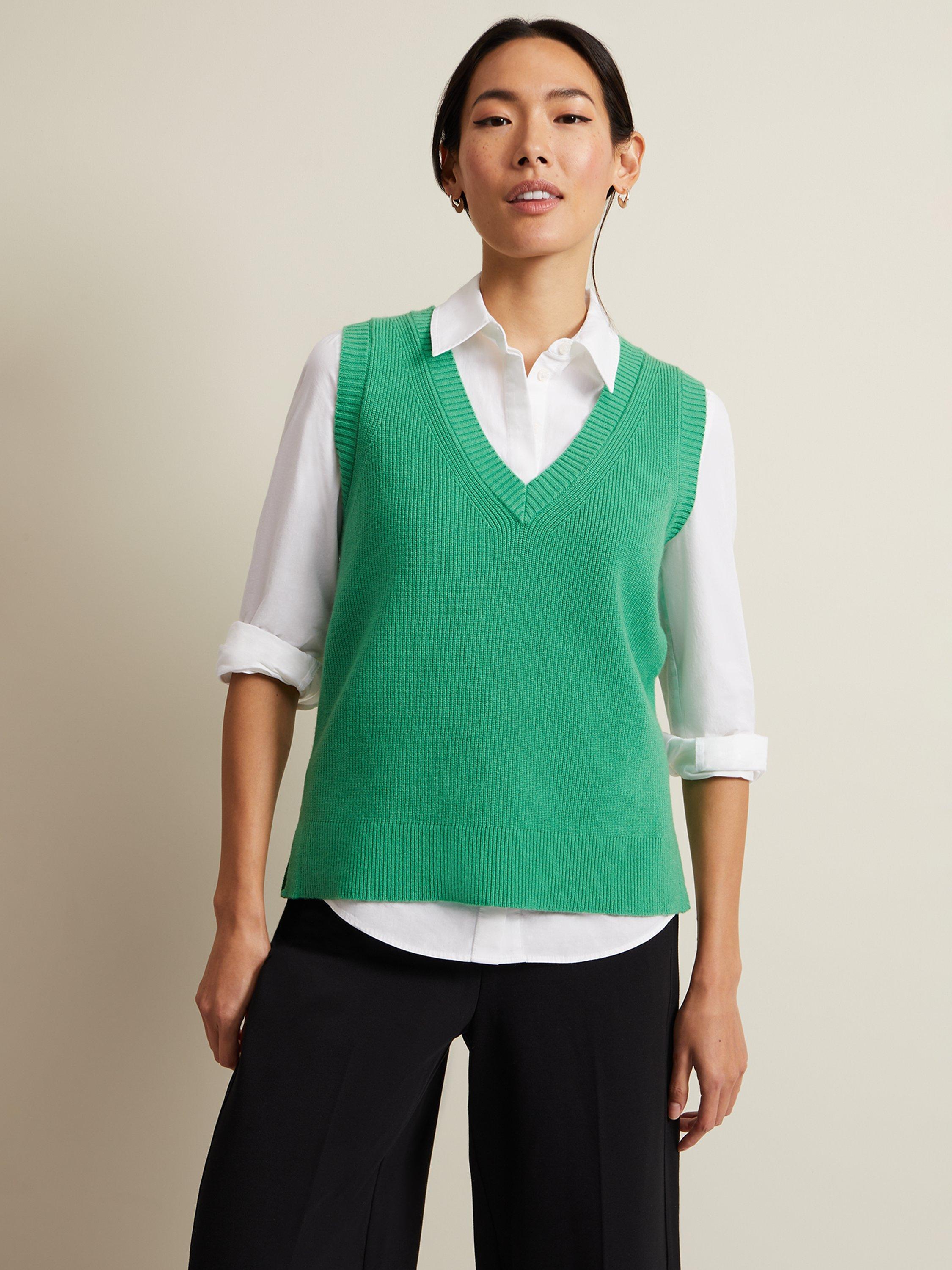 Phase Eight Marianna Knit Tank Top, Green