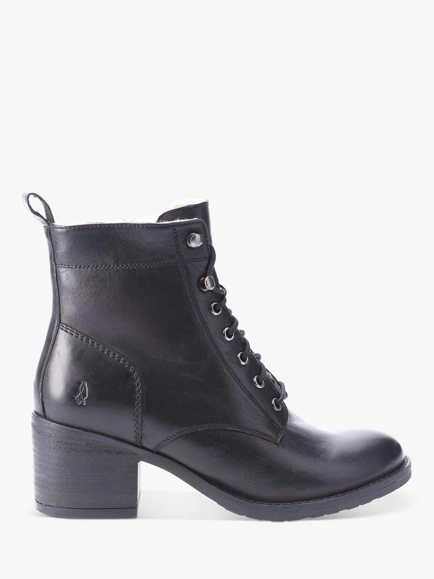 Hush Puppies Harriet Leather Biker Boots, Black