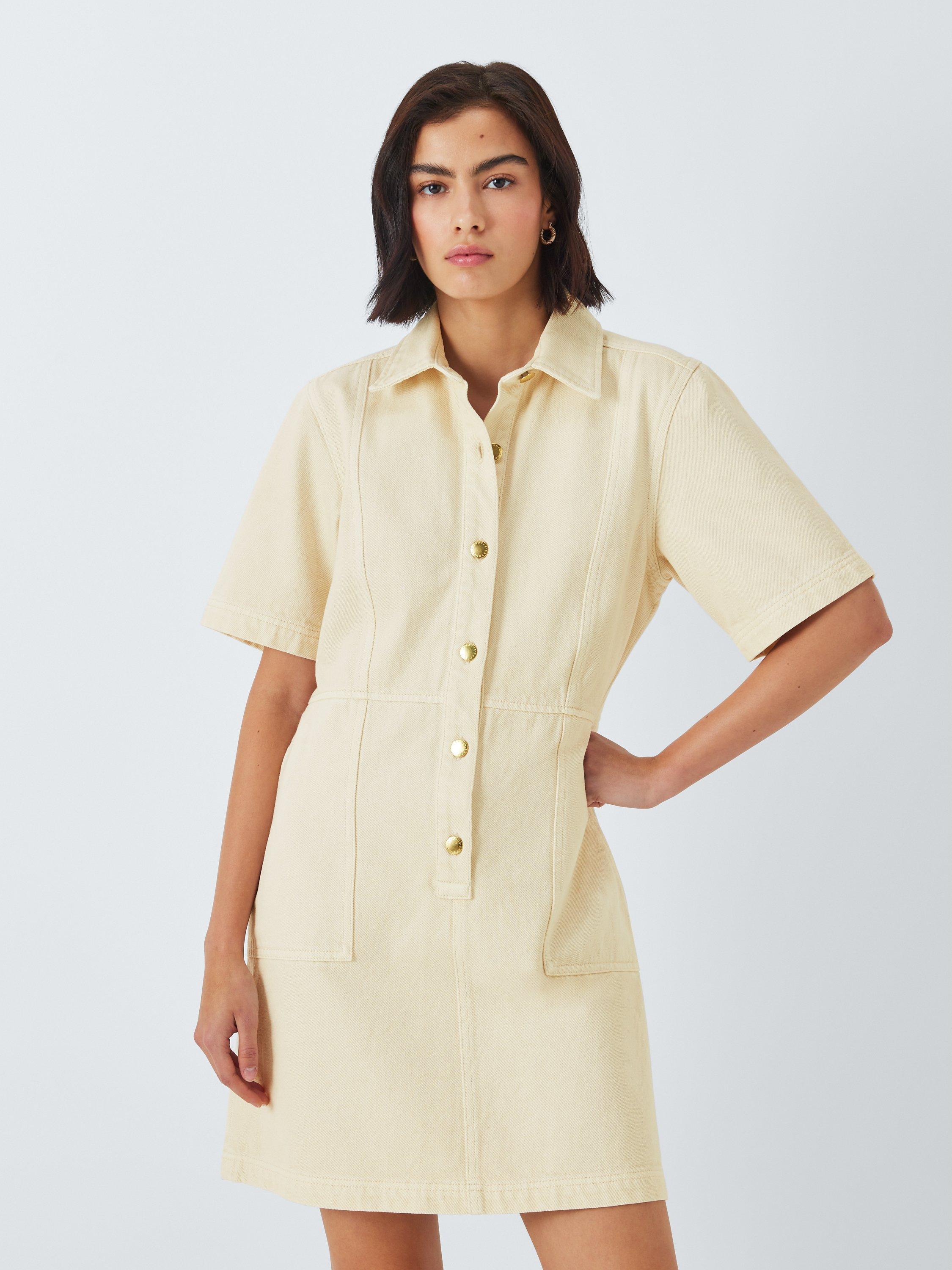 Cream margot shirt dress best sale