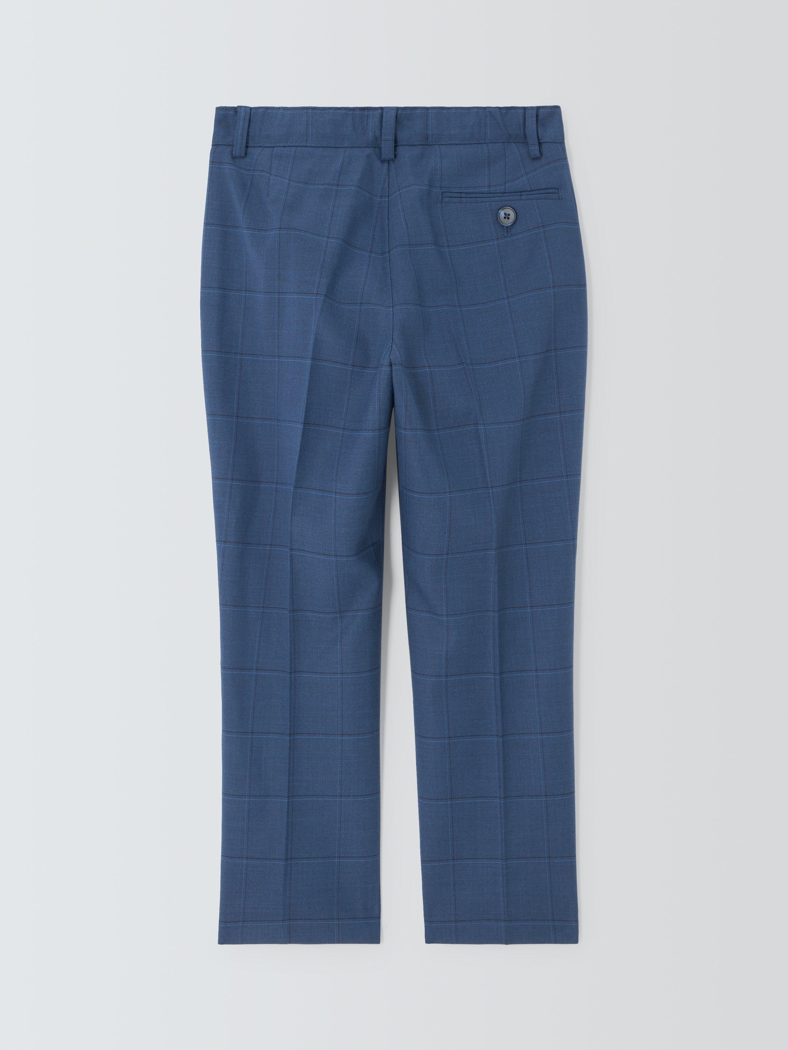 John Lewis Heirloom Collection Kids Check Suit Trousers Navy
