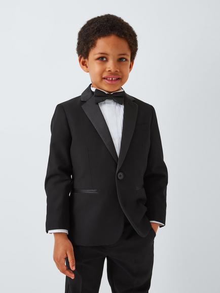 John Lewis Heirloom Collection Kids' Tuxedo Suit Jacket, Black, Black