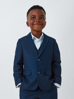 John Lewis Heirloom Collection Kids' Twill Blazer, Navy, Navy
