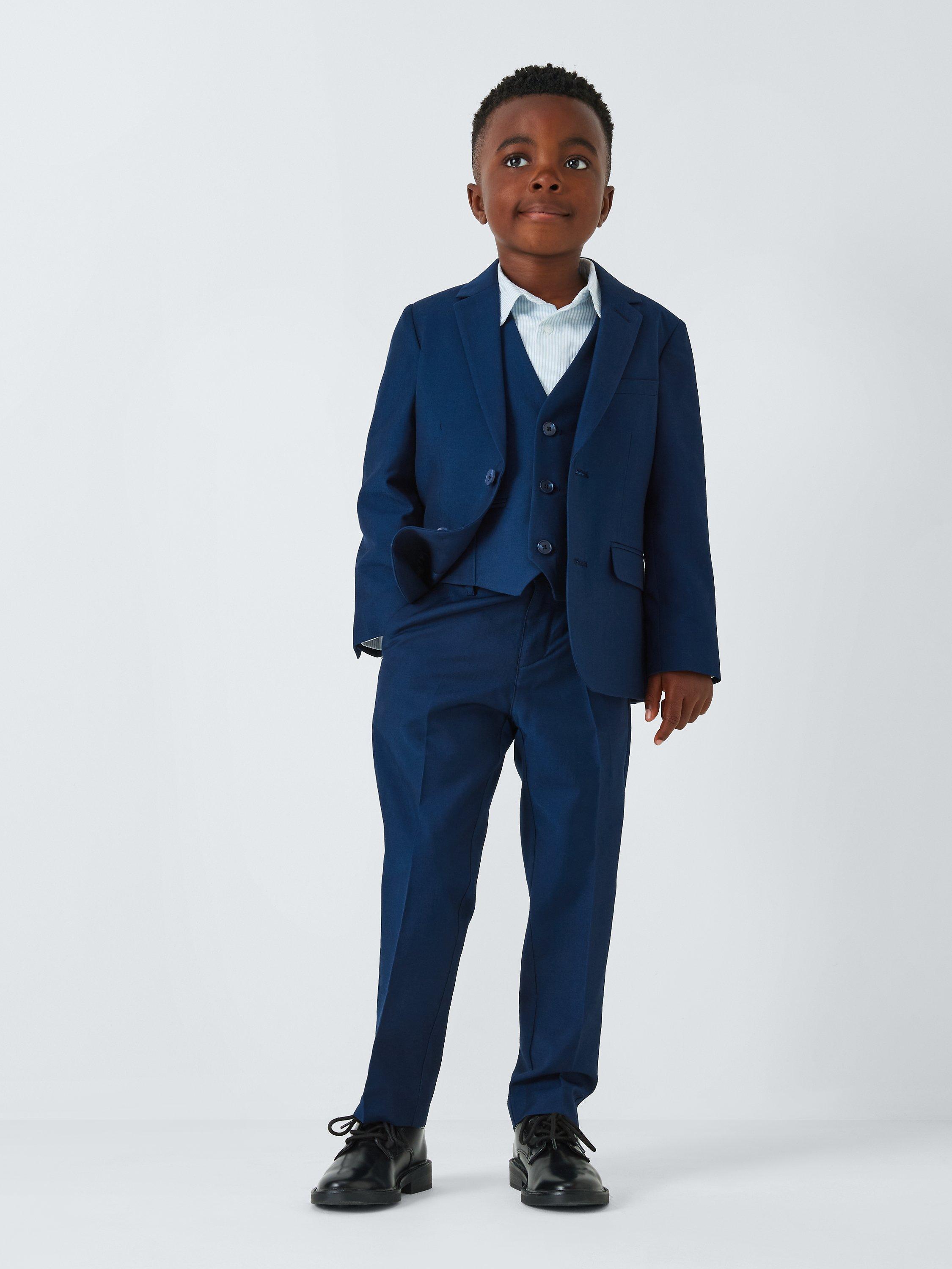 Product image 2 of 6, which shows John Lewis Heirloom Collection Twill Trousers, Navy, 3 years