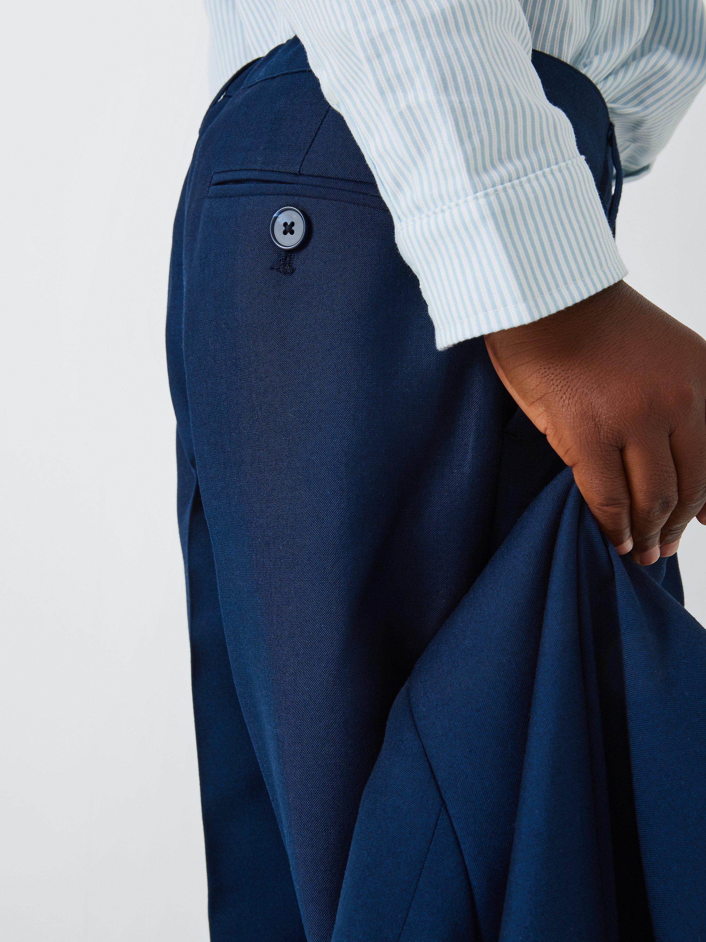 Product image 5 of 6, which shows John Lewis Heirloom Collection Twill Trousers, Navy, 3 years