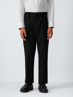 John Lewis Heirloom Collection Kids' Tailored Twill Trousers, Black, Black