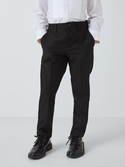 John Lewis Heirloom Collection Kids' Tuxedo Suit Trousers, Black - view 2, Black