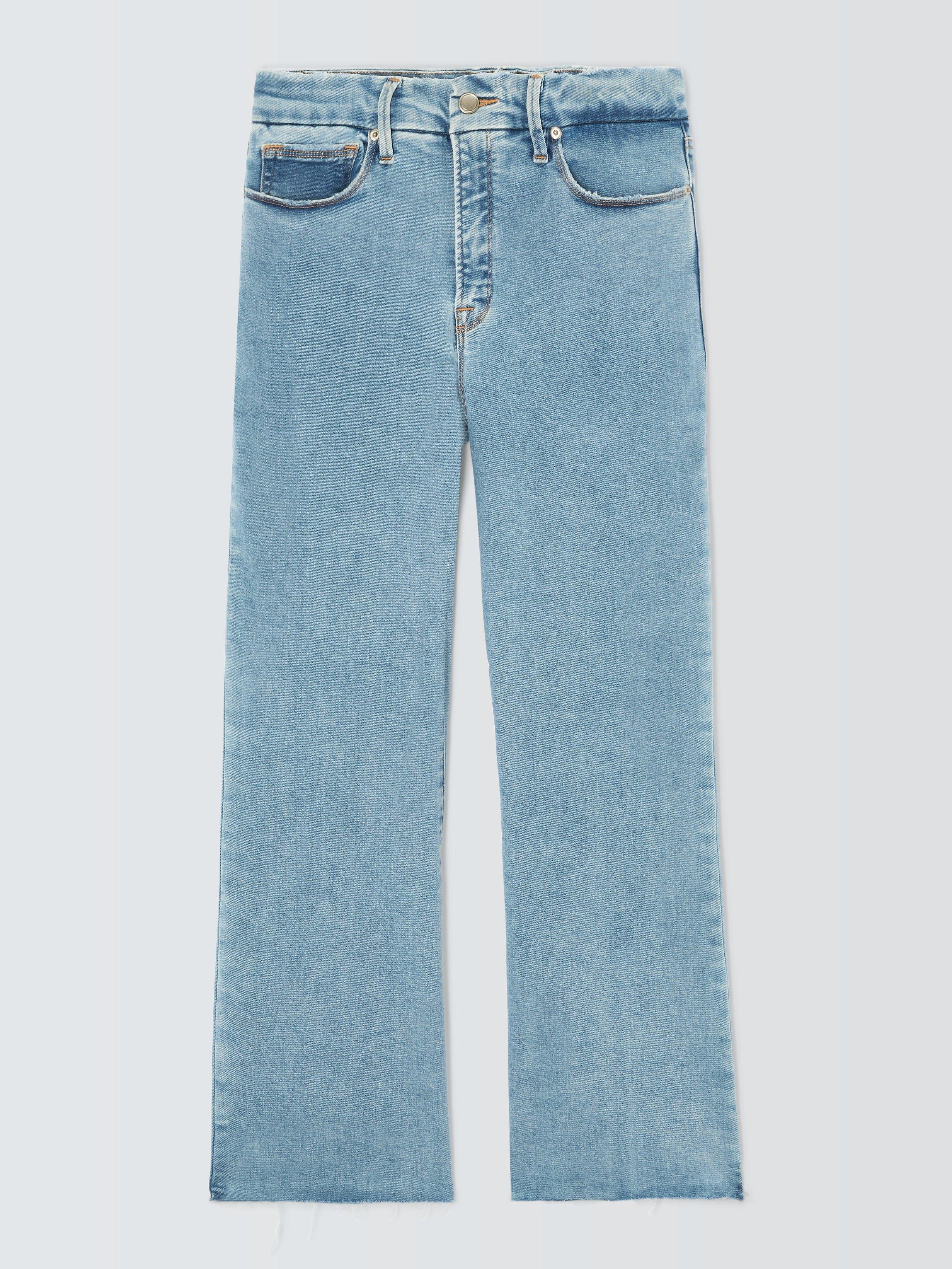 Good American Good Leg Mini Boot Leg Cropped Jeans, Blue
