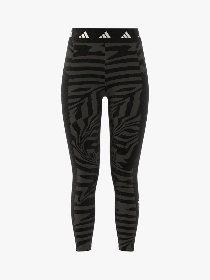 adidas Techfit Printed 7/8 Running Leggings, Black