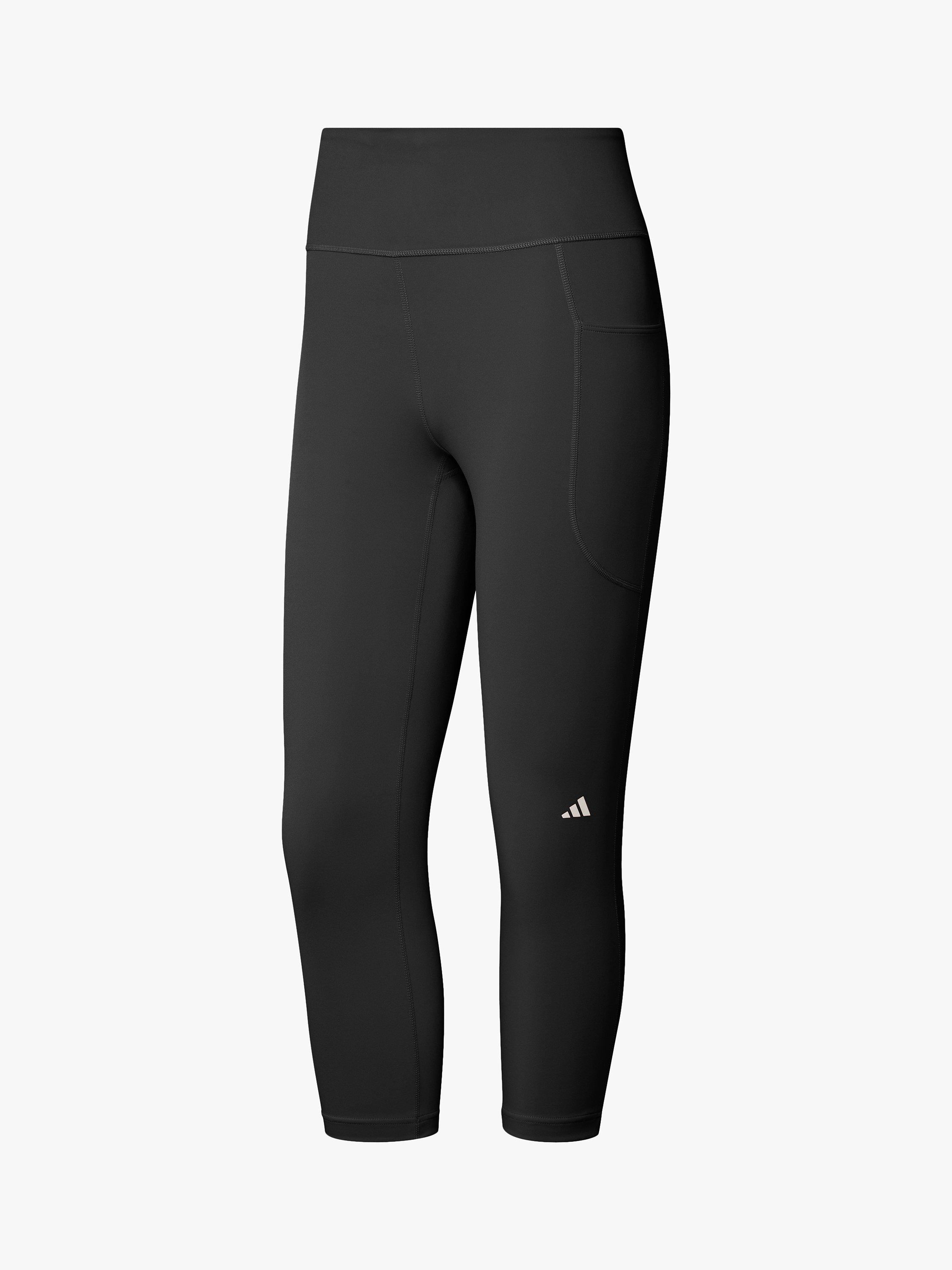 adidas DailyRun 3 4 Running Leggings Black White