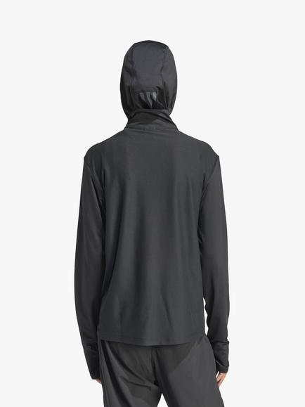 adidas Women's Own The Run 1/2 Zip Running Top, Blacl - view 2, Black