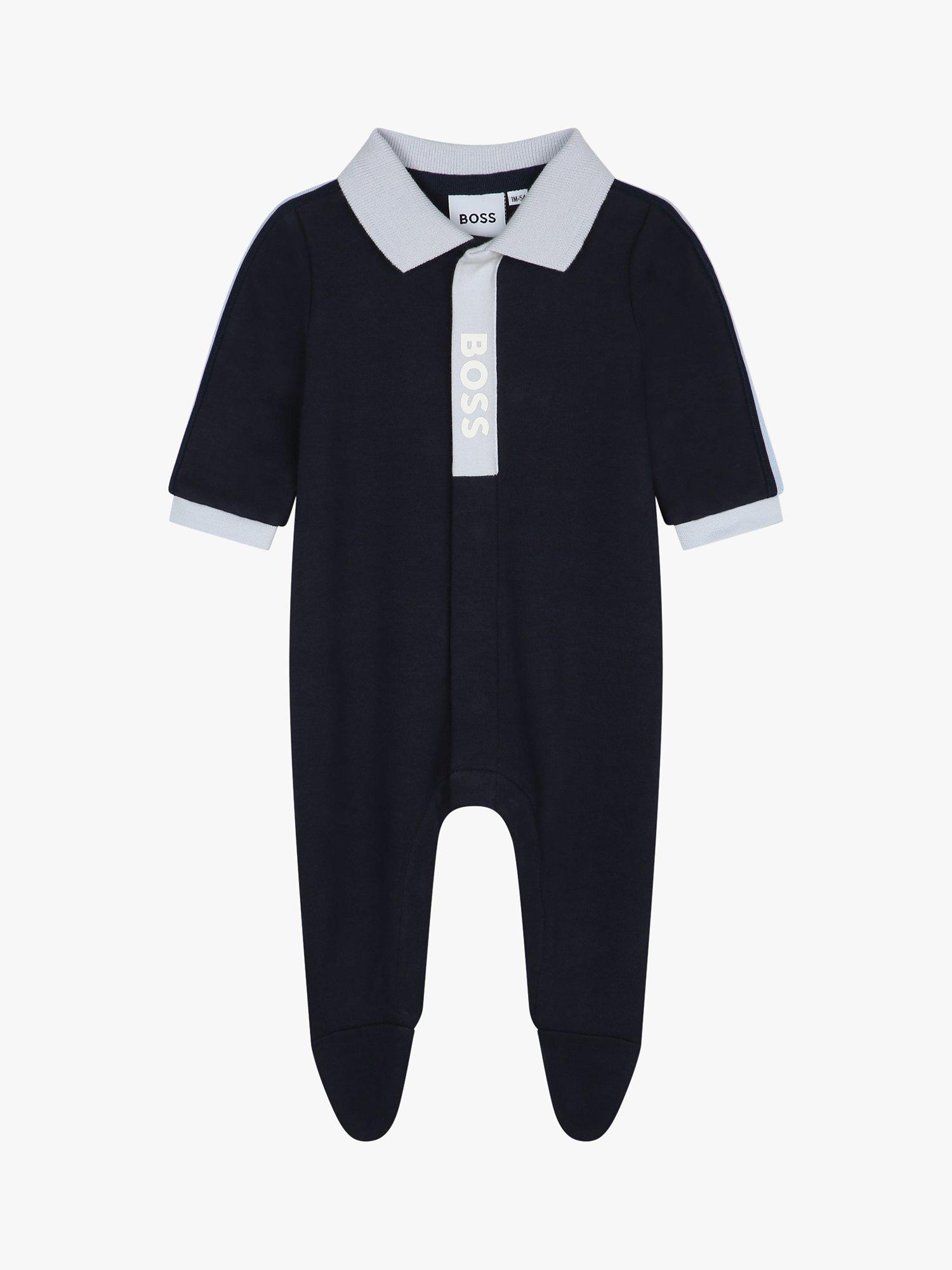 BOSS Baby Collared Pyjamas, Black/White