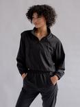 Girlfriend Collective Hummingbird Half Zip Windbreaker, Black
