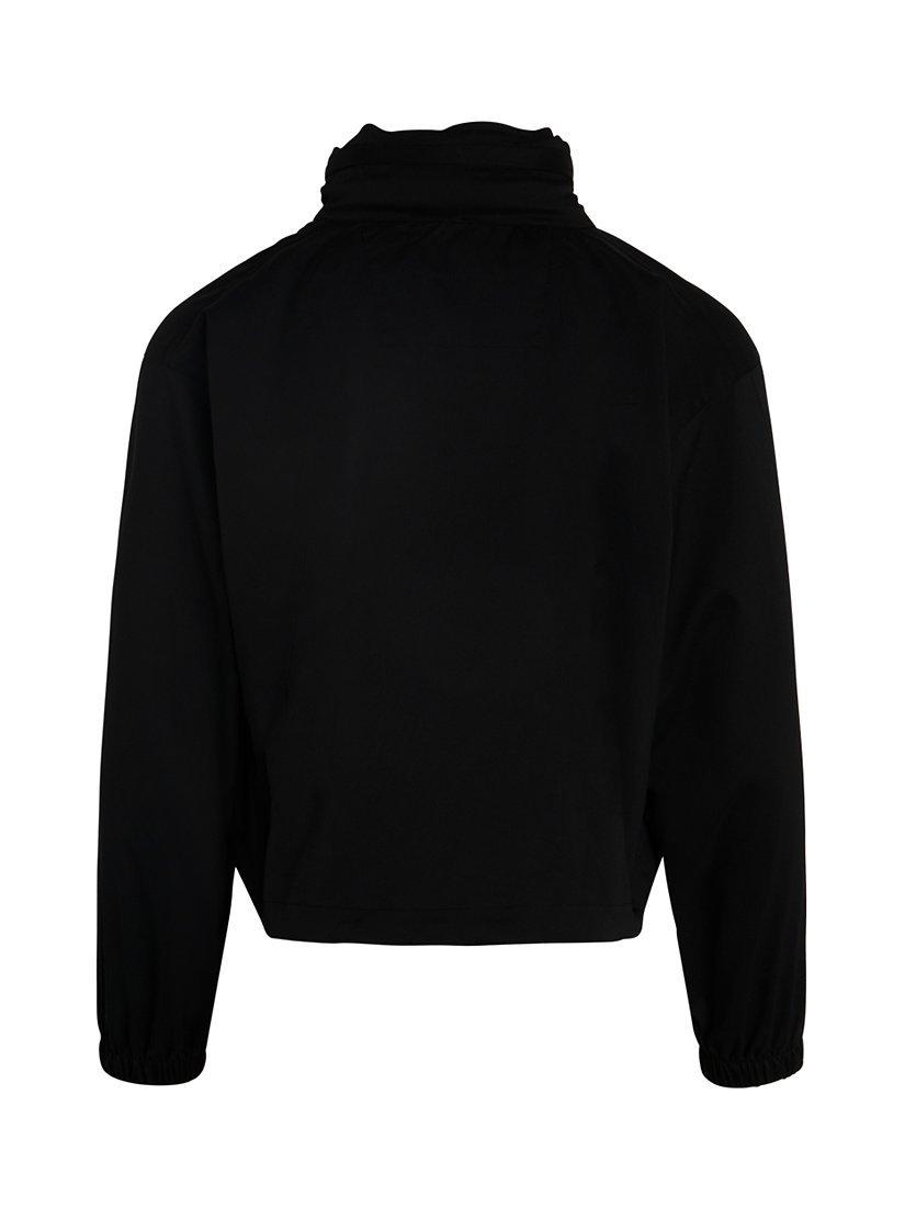 Product image 6 of 6, which shows Girlfriend Collective Hummingbird Half Zip Windbreaker, Black, XS