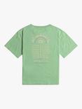 Roxy Kids' California Organic Cotton Short Sleeve T-Shirt, Zephyr Green, Zephyr Green