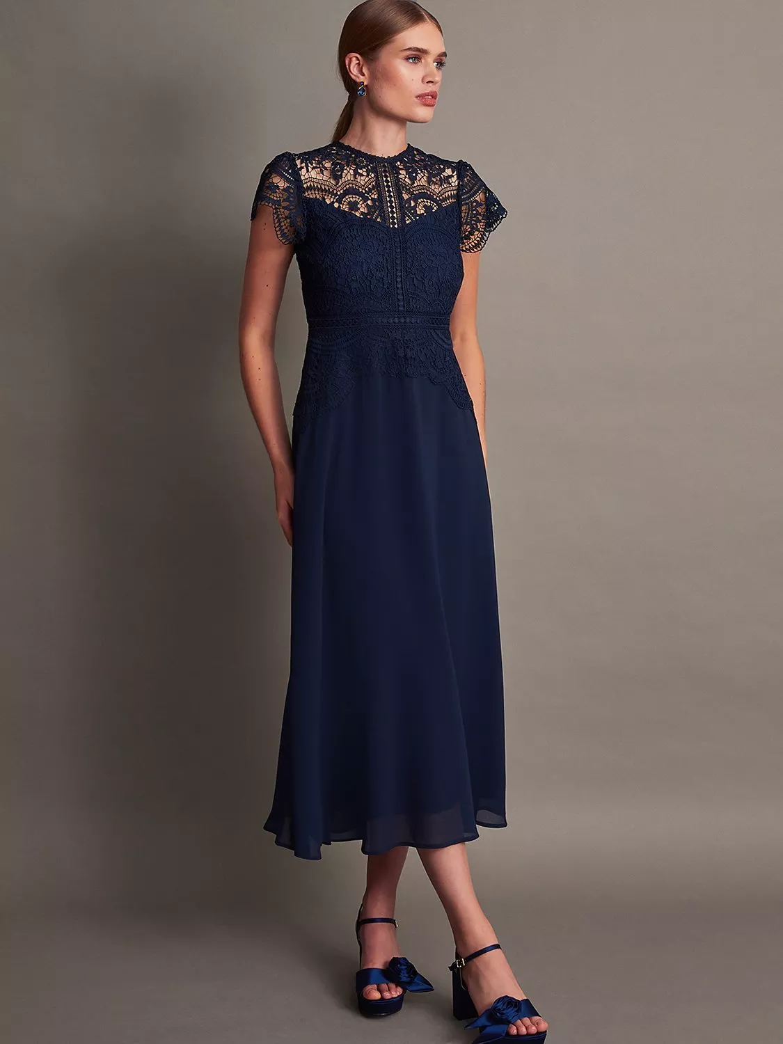 Monsoon Monica Lace Midi Dress