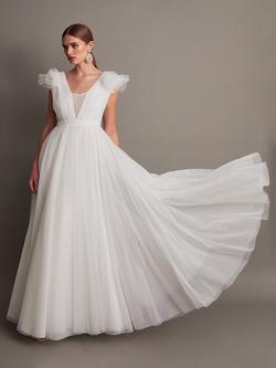 Monsoon Gabriella Corsage Wedding Dress, Ivory, Ivory