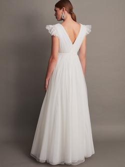 Monsoon Gabriella Corsage Wedding Dress, Ivory - view 2, Ivory