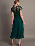 Monsoon Monica Lace Midi Dress, Green