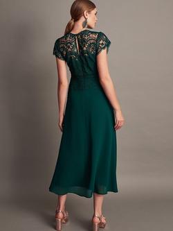 Monsoon Monica Lace Midi Dress - view 2, Green