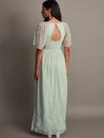 Monsoon Kacia Embelished Maxi Dress, Sage, Sage