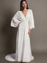 Monsoon Camilla Embroided Wedding Dress, Ivory