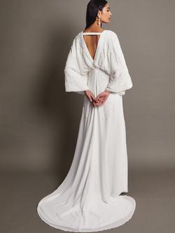 Monsoon Camilla Embroided Wedding Dress, Ivory - view 2, Ivory