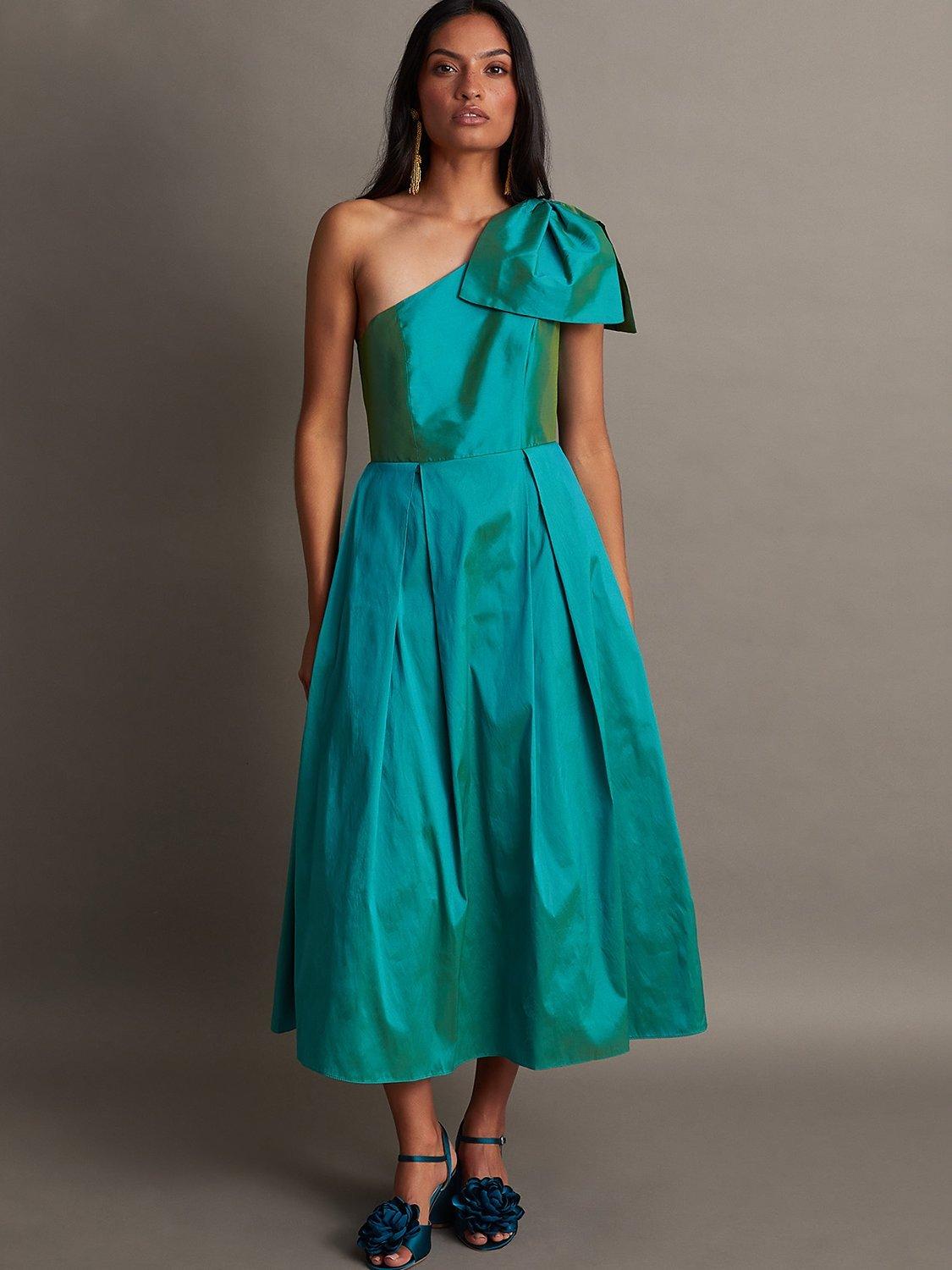 Monsoon Bliss Bow Asymmetric Dress Green