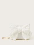 Monsoon Pleated Bow Bag, Ivory