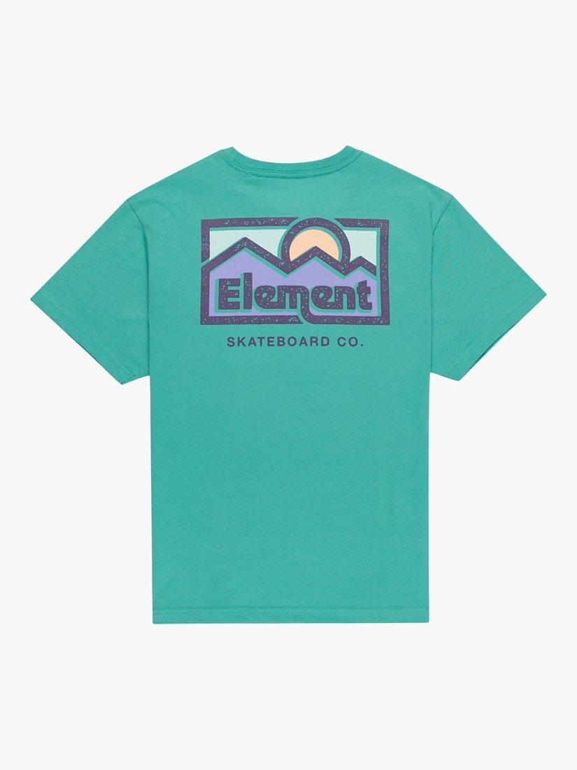 Element Kids' Sunup Organic Cotton Logo T-Shirt, Lagoon, 16 years