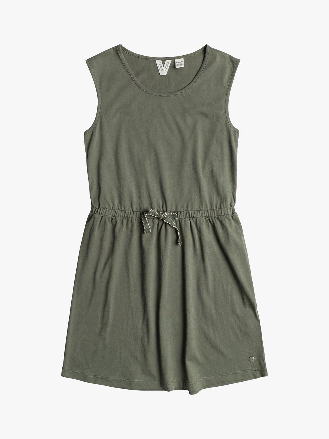 Product image 1 of 2, which shows Roxy Kids' Surfs Up Solid Vest Top Dress, Agave Green, 8 years