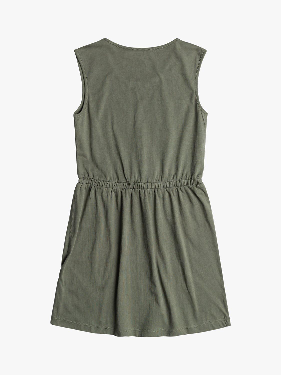Product image 2 of 2, which shows Roxy Kids' Surfs Up Solid Vest Top Dress, Agave Green, 8 years