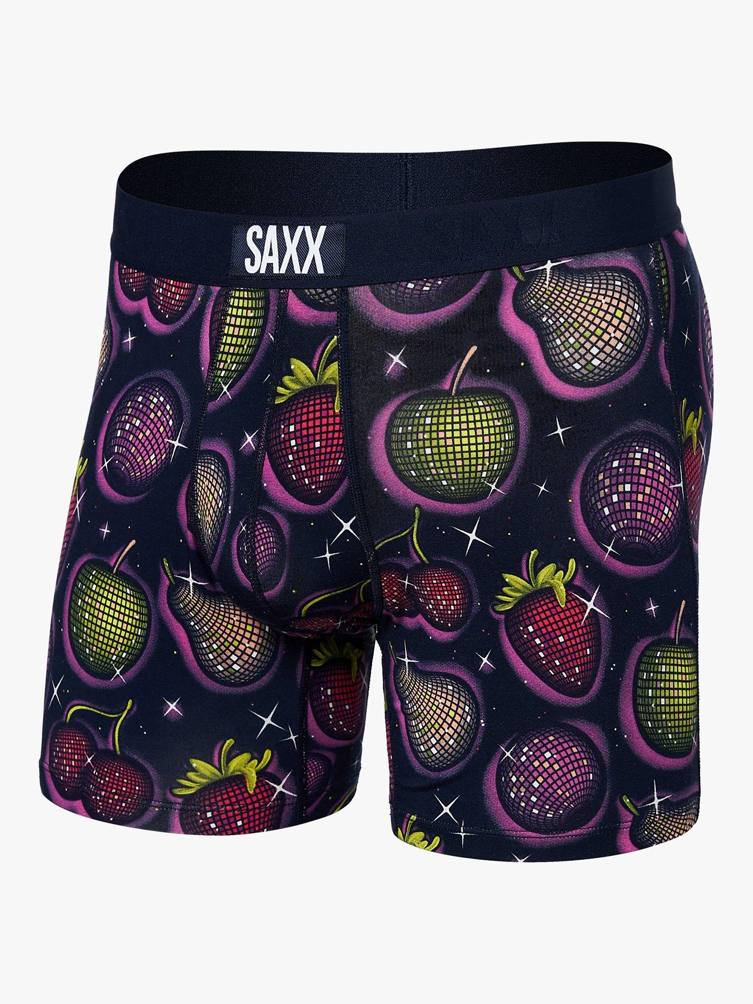 SAXX Vibe Slim Fit Disco Fruit Print Trunks, Multi