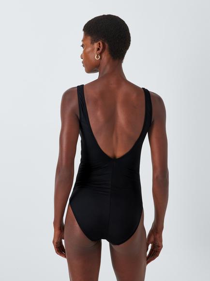 John Lewis Twist Medium Control Swimsuit, Black - view 2, Black