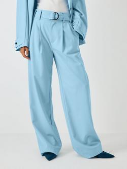 Equipment Armand Wide Leg Wool Blend Trousers, Dream Blue, Dream Blue
