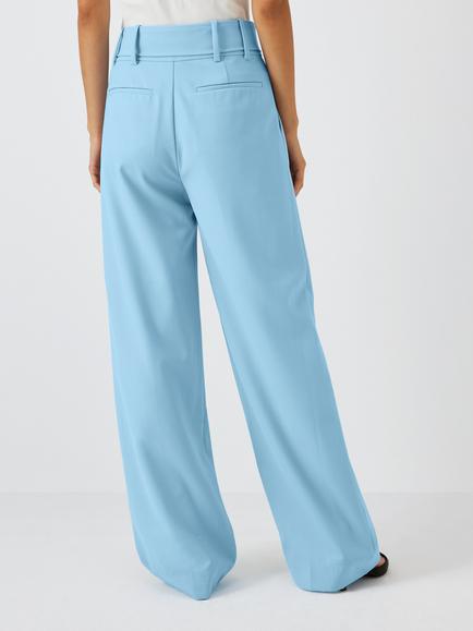 Equipment Armand Wide Leg Wool Blend Trousers, Dream Blue - view 2, Dream Blue